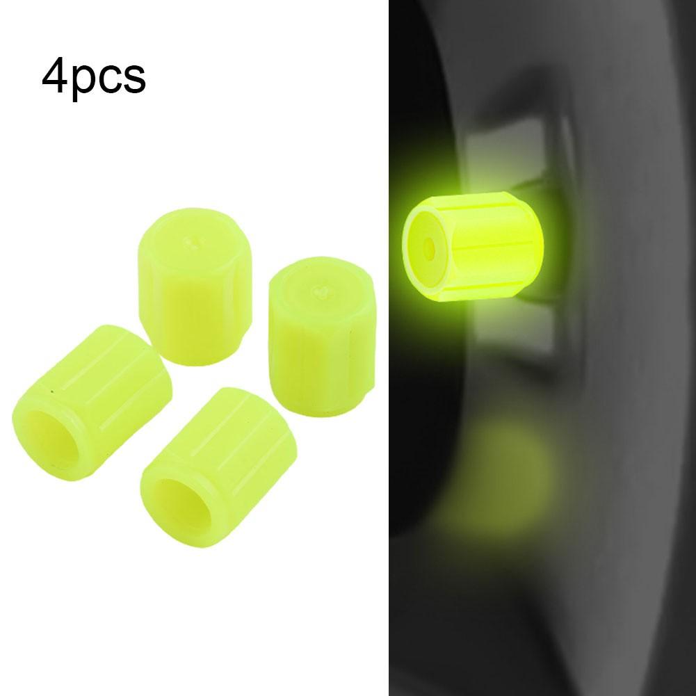 Universal-Fluorescent Car Tire Valve-Cap Tyre Valve Stem Cover Glow In Dark New