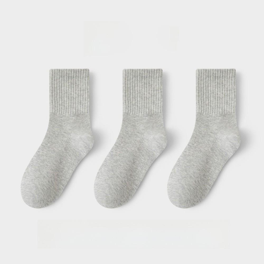 3pairs Absorbing Sweat Cotton Socks 3 Pairs Student Socks Comfortable Sport Socks For Boys Girls