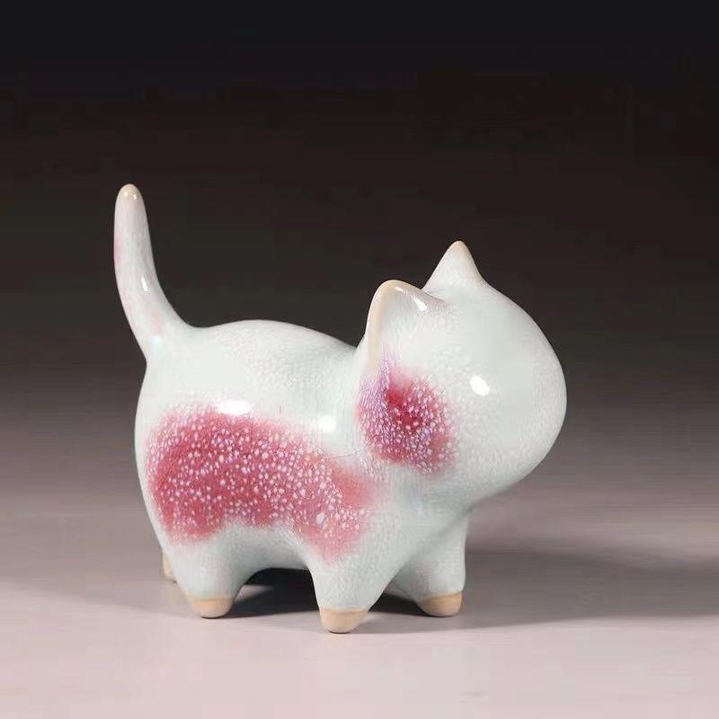 Ceramic Cat Figurines – Cute Small Tea Pets for Car, Home, and Teahouse Decoration