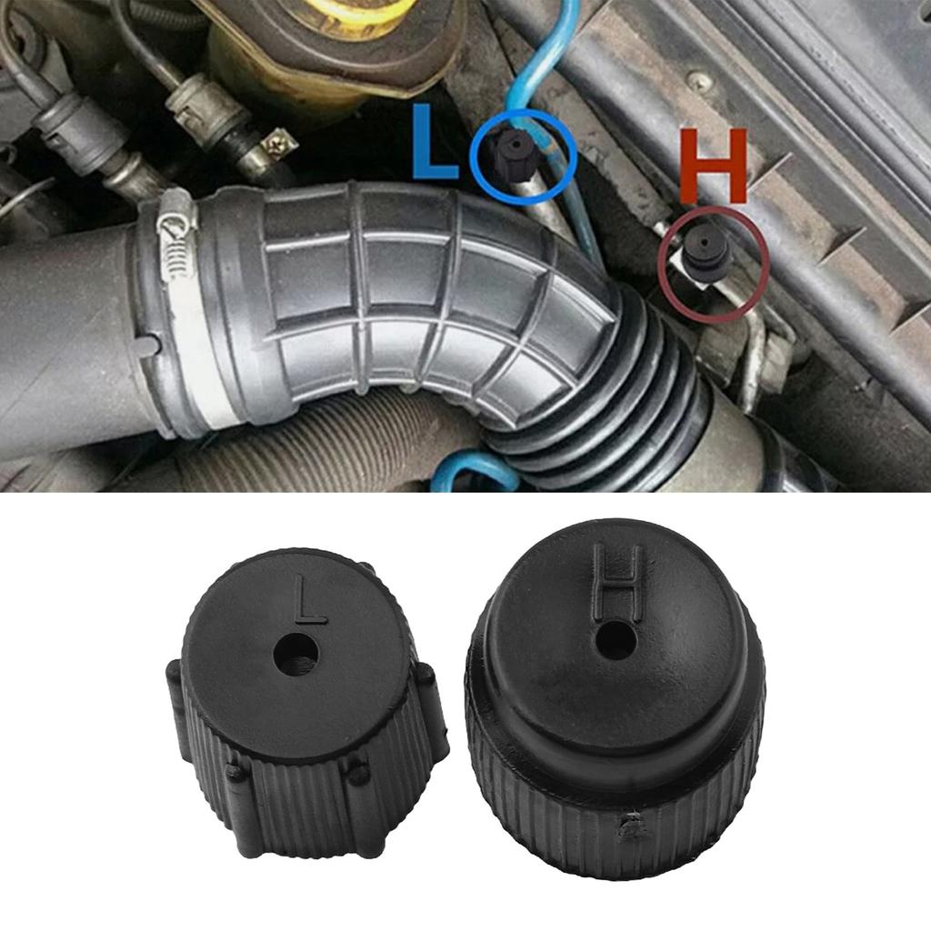 AC Valve Cap Kit Car AC Valve Cap Replacement Dust Covers Secure Fit