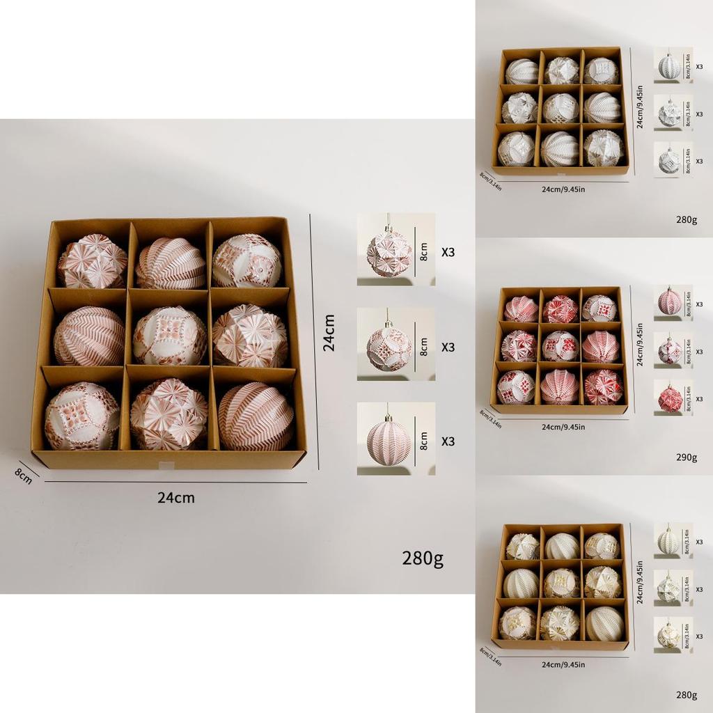 Christmas Tree Ornaments Set With Antique Metallic Finish For Festive Home Decor