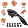 Elektrisches Handmassagegerät mit 4 Köpfen, Infrarot-Körper-Nacken-Rückenmassage-Hammer-Set