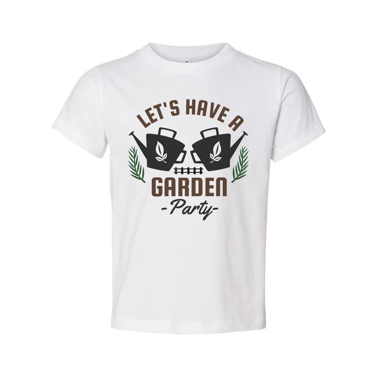

Gardening Themed Unisex T Shirt With Garden Party Graphic Featuring Watering Can 3XL
