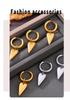 Heart Buckle Earrings: Retro 18k Gold-Plated Titanium Steel Design for Women
