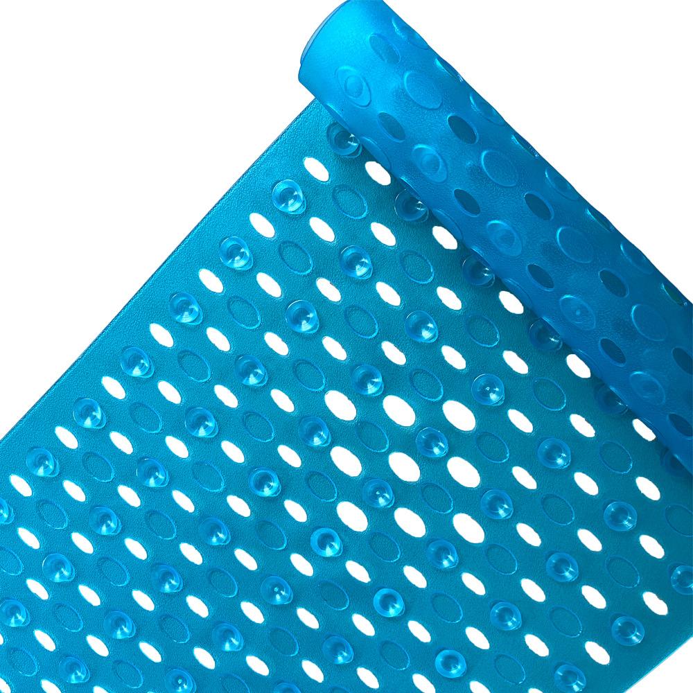 Extra Lange 40*100 Anti-Rutsch PVC Badezimmermatte mit Saugnapf Streifenmuster Transparente Rückseite 1,5 mm Dick für Badewanne