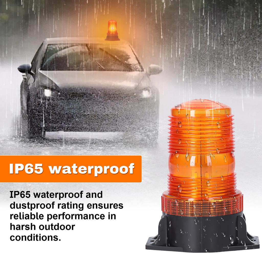 LED Strobe Light Car Warning Safety Flashing Beacon Lights 12-30V Waterproof for Truck Tractor