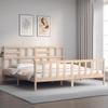 VidaXL Bed Frame with Headboard 200x200 Cm Solid Wood 3193096