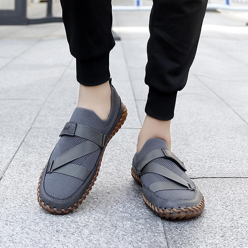 Fashion 2025 Men's Breathable Mesh Loafers Casual Slip-On Shoes Lightweight Walking Shoes Comfortable Male Flats Summer Loafers for Men