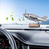 Solar Flugzeug Auto Diffusor, Holzbasis Duft Diffusor, Legierung Solar Energie Rotierende Flugzeug Ornamente für Auto Büro Wohnkultur