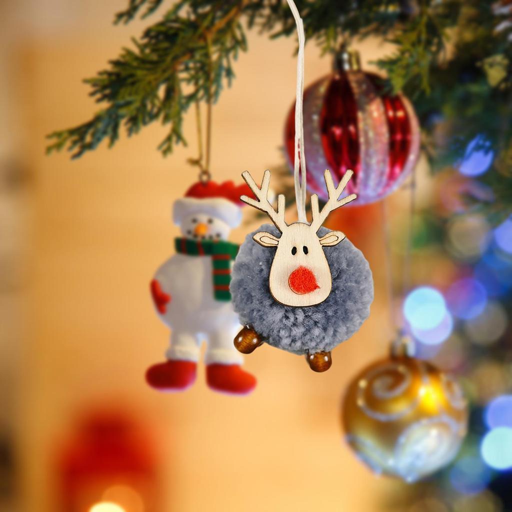 Christmas Figurines Decoration Elk Deer Doll for Year's Garden