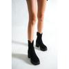 Platform Heeled Back Zipper Women's Boots