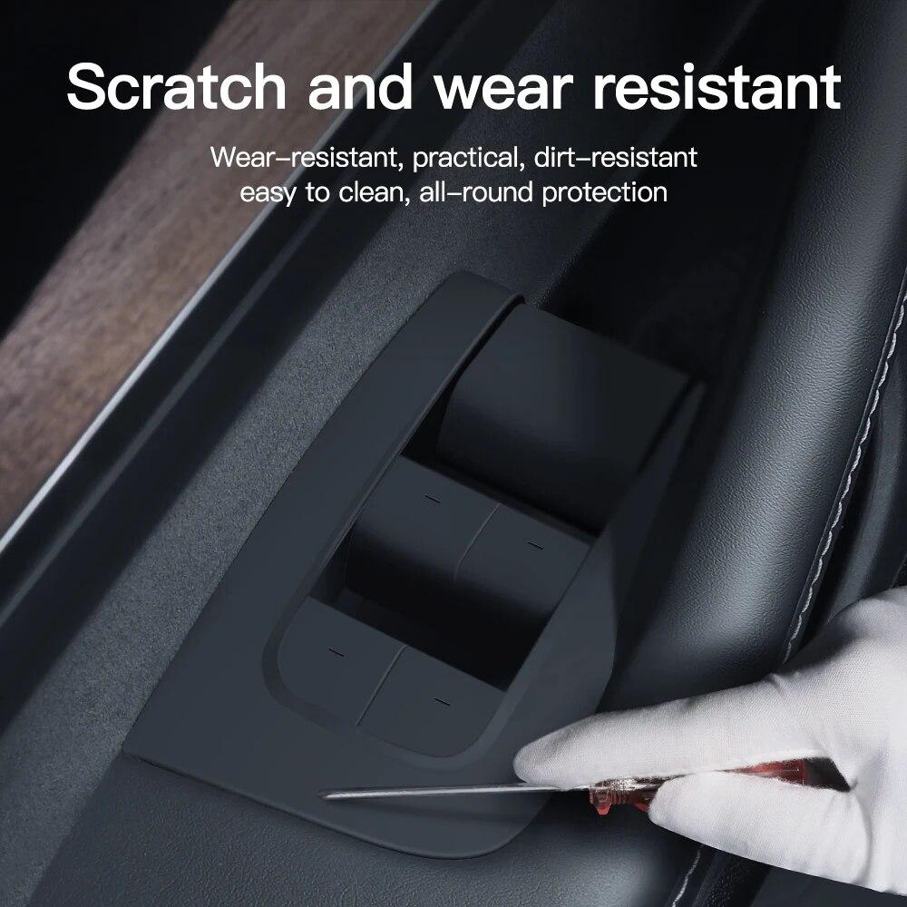 YZ For Tesla Model 3 Model Y 2017- Car Window Switch Button Decoration Sticker Door Button Sticker Interior Accessories
