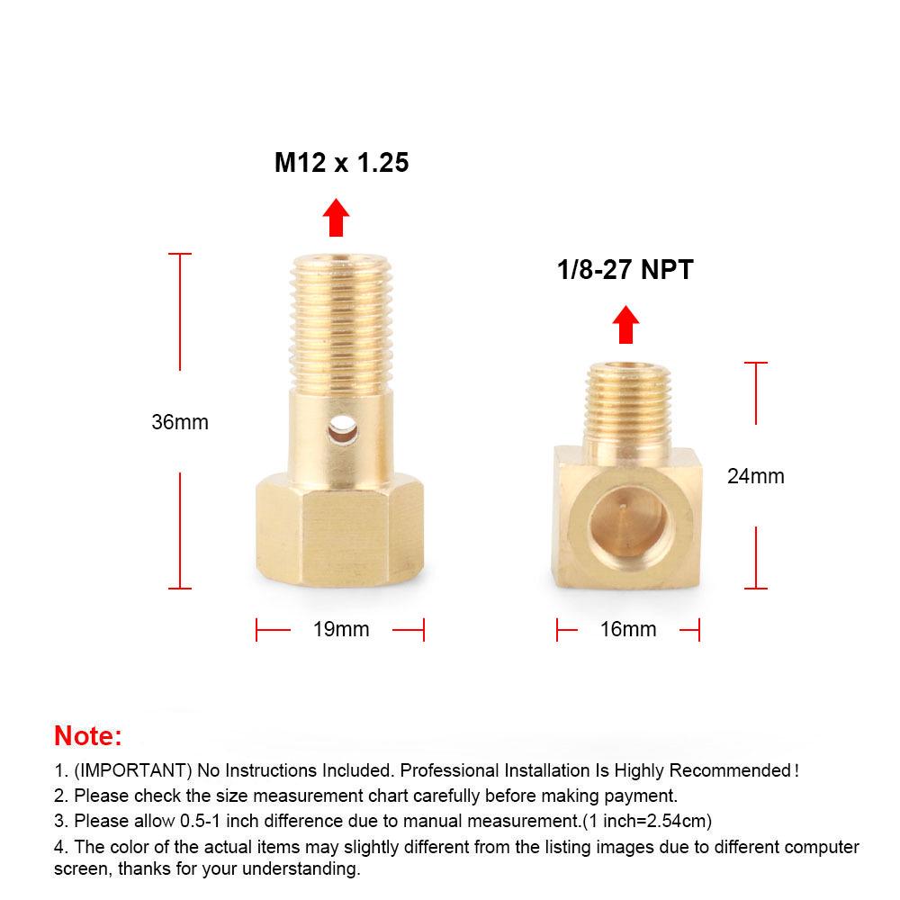 Honda Fuel Pressure Adapter - M12 x 1.25 to 1/8-27 NPT