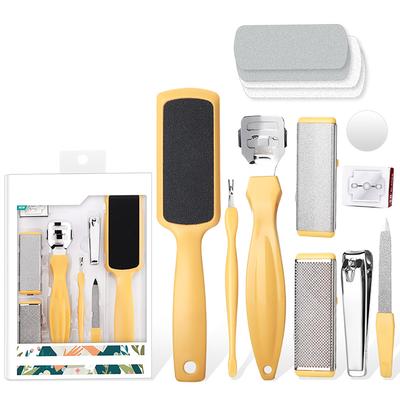 10PCS Professionelle Pediküre Werkzeuge Set Fußpflege Kit Fuß Rasp Dead Skin Remover Pediküre Kit