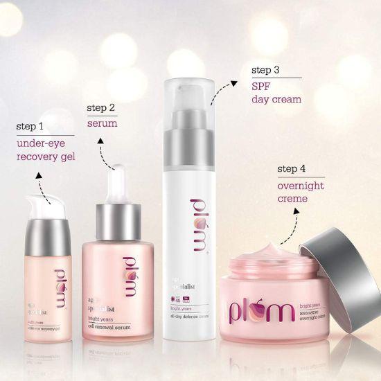 Plum Bright Years All Day Defence Cream SPF 45 PA+++| Sun Protection | 100% Vegan, Cruelty Free | 50ml