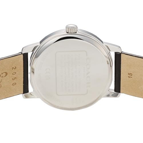 Coach Watch GRAND Silver Dial Quartz Daily Waterproof Mineral Glass 36mm 14503494 Women's Black