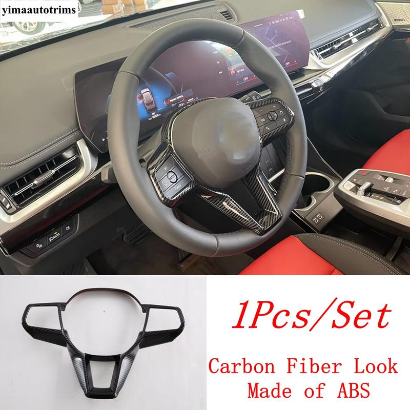 Steering Wheel Button Frame Panel Cover Trim For BMW X1 iX1 U11 X2 iX2 U10  2024 2025 ABS Carbon Fiber Accessories Interior