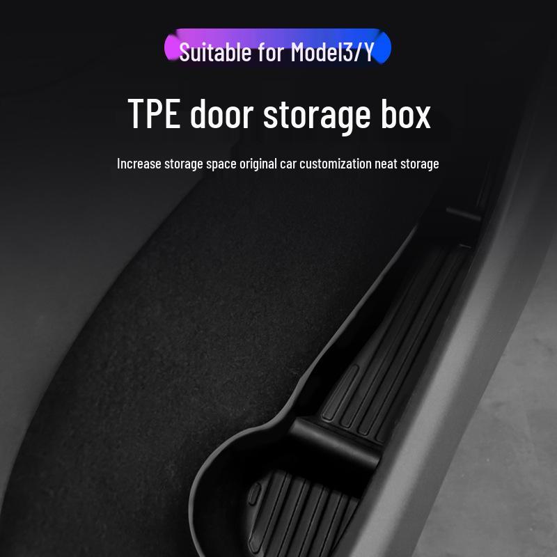 Tesla Model 3/Y Door Slot Storage Box - Interior Mat Organizer.