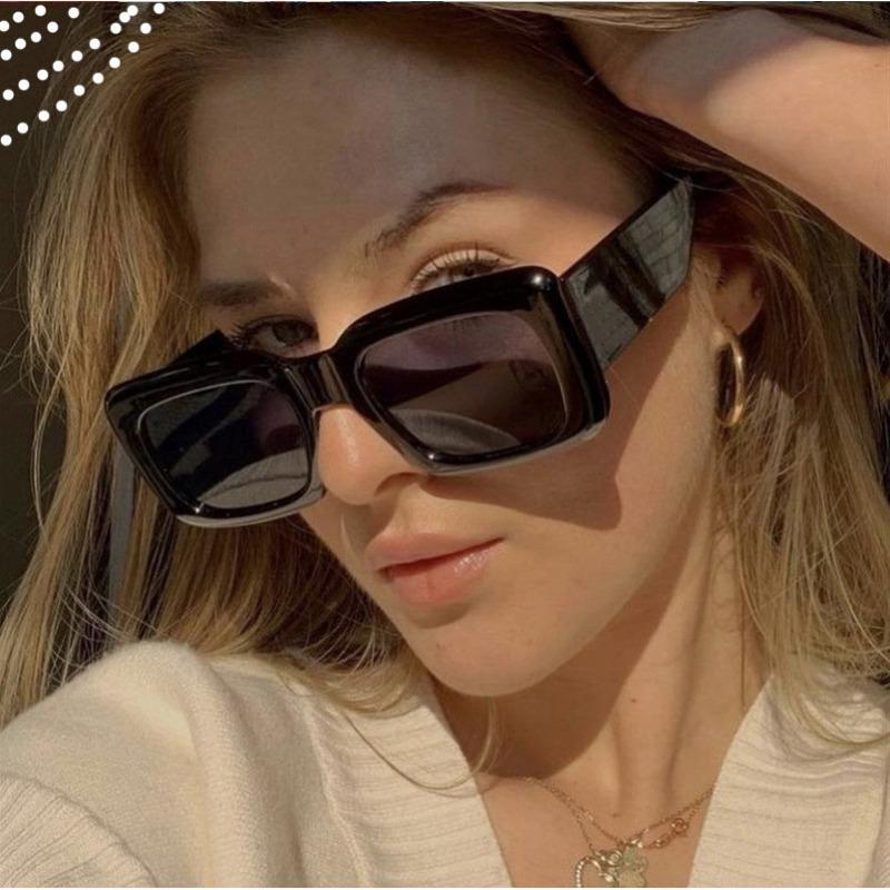 Fashion Square Frame Sunglasses Unisex Vintage Men Women Rectangle Sun Glases Eyeglasses Outdoor Driving Eyewear