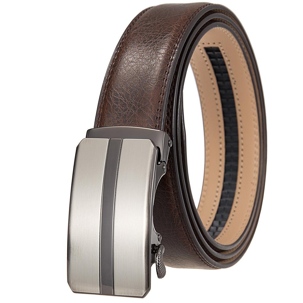 1Pcs Fashion Men, Casual Abrasive Belt, Automatic Buckle Belt Ly36-3 3051-1