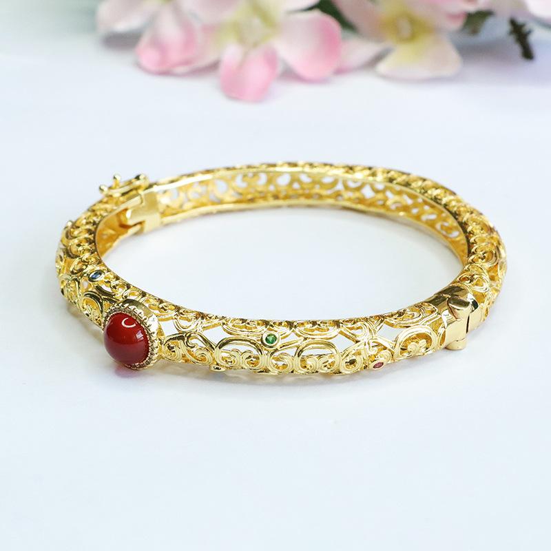 Red Agate Bracelet Carnelian Hollow Women's Factory Generation S3072711