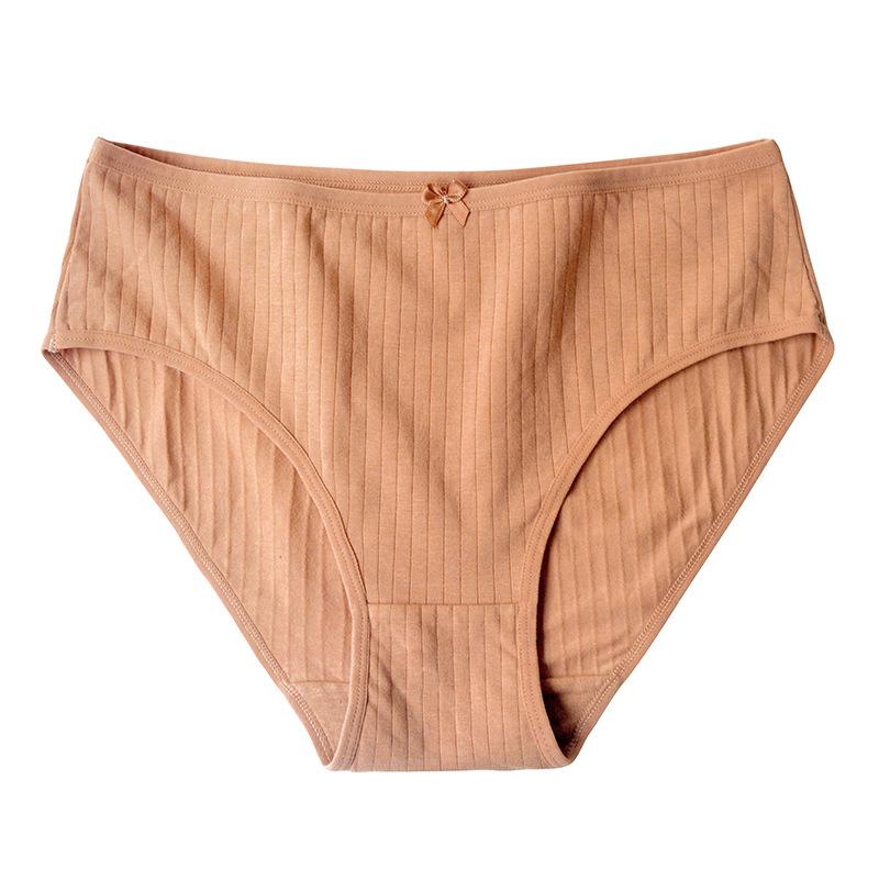 Plus Size High Waist Pure Cotton Women's Panties - Mommy Triangle Style, Autumn Collection