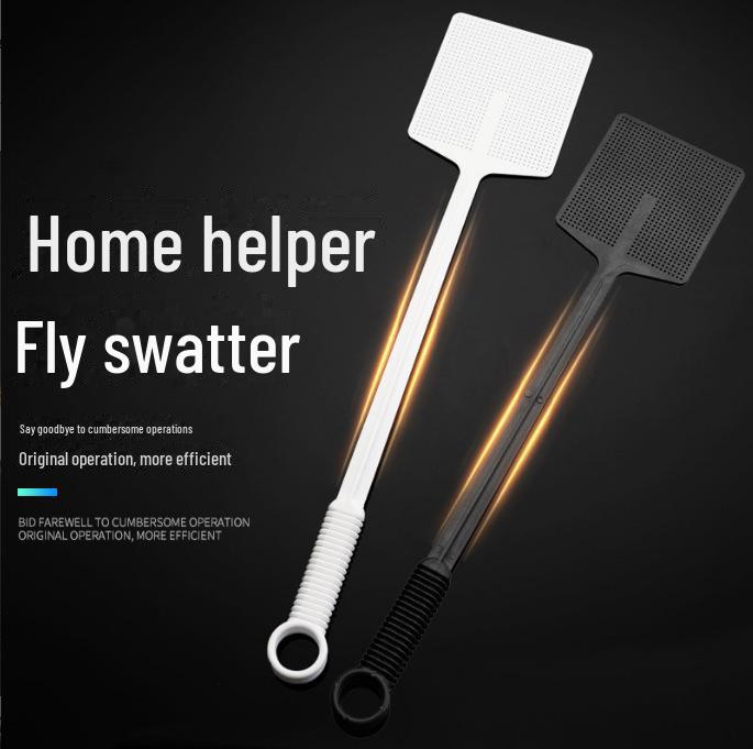 Durable Fly & Mosquito Swatter with Thickened Extended Handle, Non-Rotten Plastic, Large Manual Swatter for Household Use.