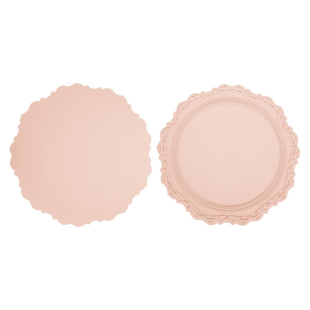 Nordic   Silicone Placemat Embossed Insulation Thickened Round Silicone Mat for Home Kitchen