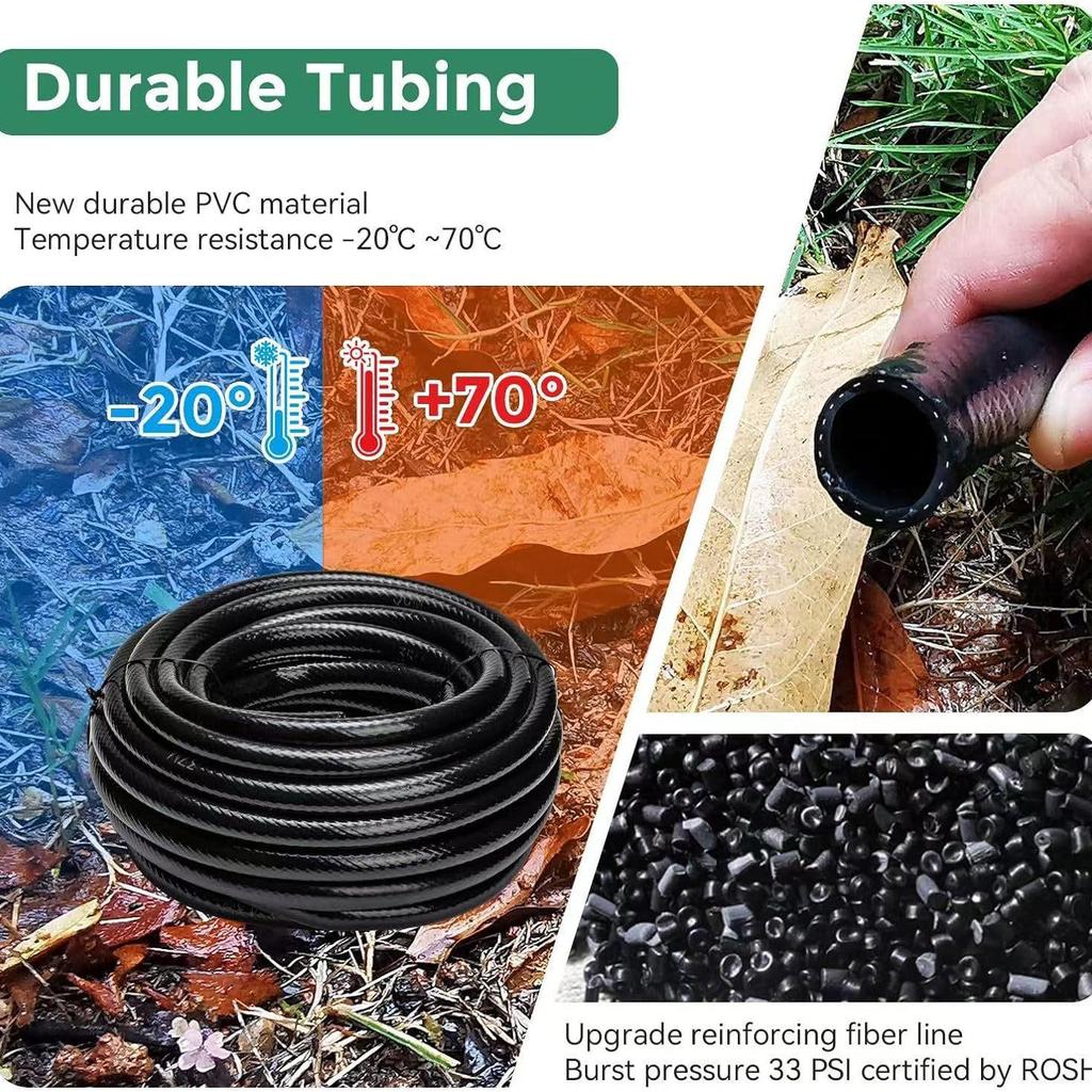 Kit de Irigare Prin Picurare Transfrontalier: 16 PVC Linie Principală & 1/2" Capilar Micro-Pulverizator pentru Irigație Grădină