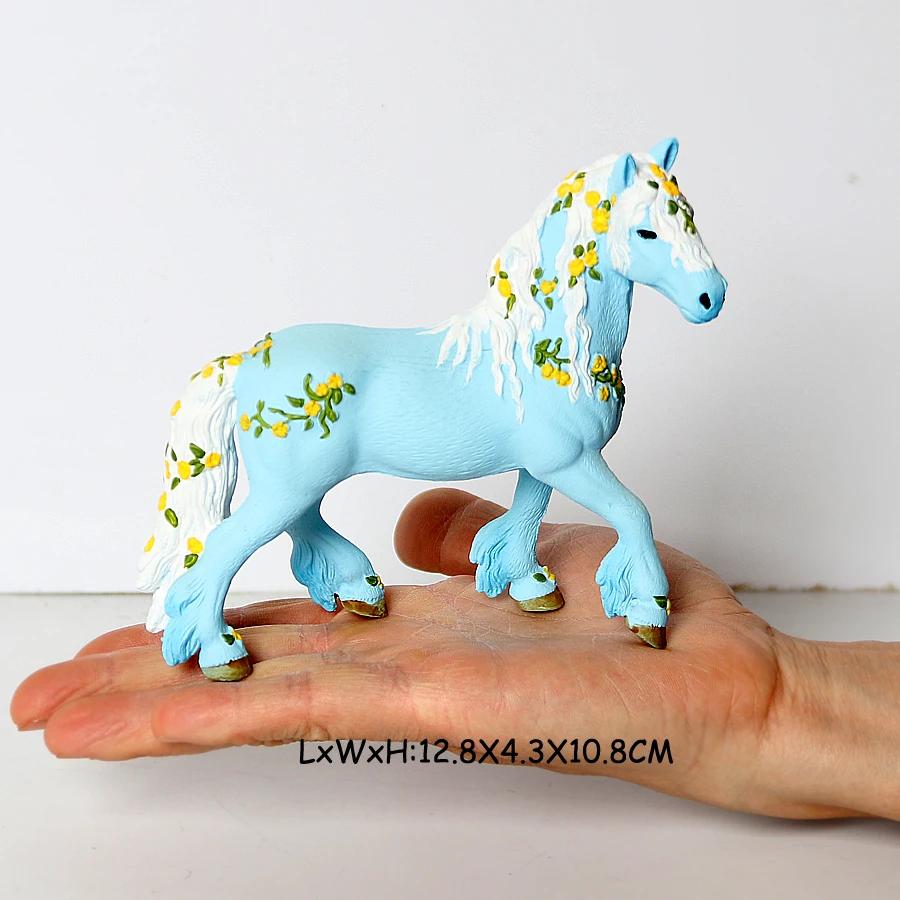 Toy Horses Equestrian Rider Horse Playset Farm Animals Action Figure Animal Figurines Plastic Models Children Toys Kids Gifts