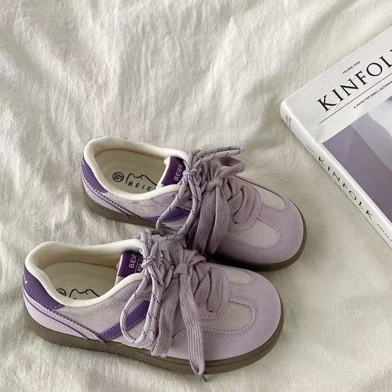 Platform-soled German Training Shoes Women's Spring 2025 New Big-headed Board Shoes Versatile, Lightweight Soft-soled Sports and Leisure Shoes