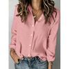 Ladies Printed Long Sleeve Shirt Fashion Lapel Casual Daily Women Tops