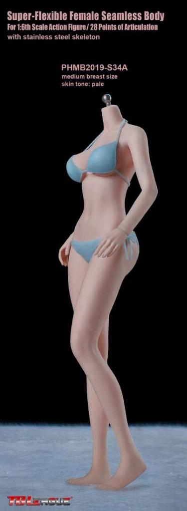 Scale Action Figure TBLeague PHMB2019 Beautiful Girl Super Flexible Seamless Body with Bikini [TOYBARJAPAN] 1/6 (PHMB2019-S34A)