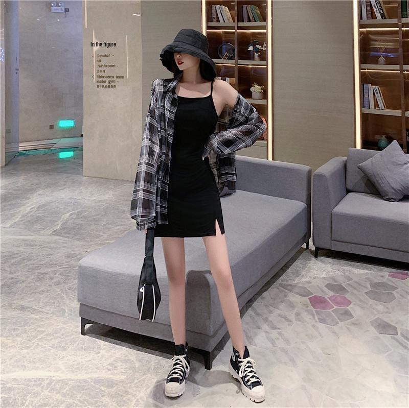 Damen Sommer 2025 Karierte Hemdjacke - Lässiger Stil, Sonnenschutz-Oberteil