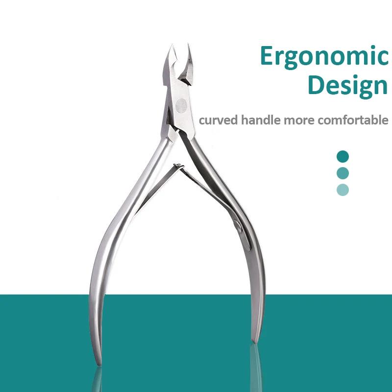 Stainless Steel Cuticle Clippers Trimmer Dead Skin Remover Pedicure Tool Cuticle Nippers Nail Manicure Scissors for Personal