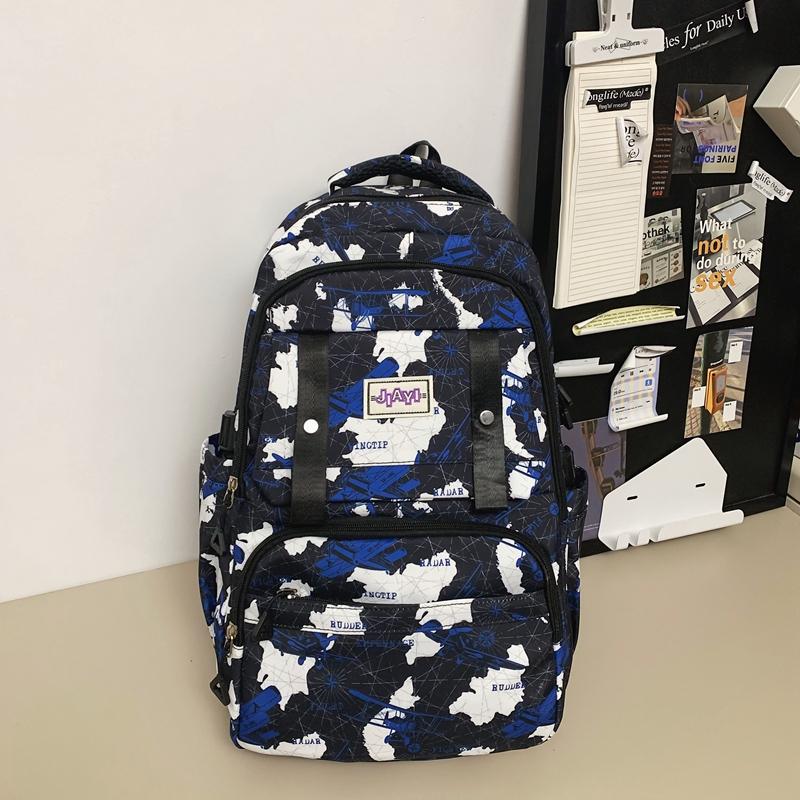 Большая вместимость школьный рюкзак для школьников с принтом для мужчин легкий рюкзак — фото 14