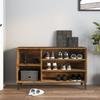 VidaXL Shoe Cabinet Smoked Oak 102x36x60 Cm Engineered Wood 819753