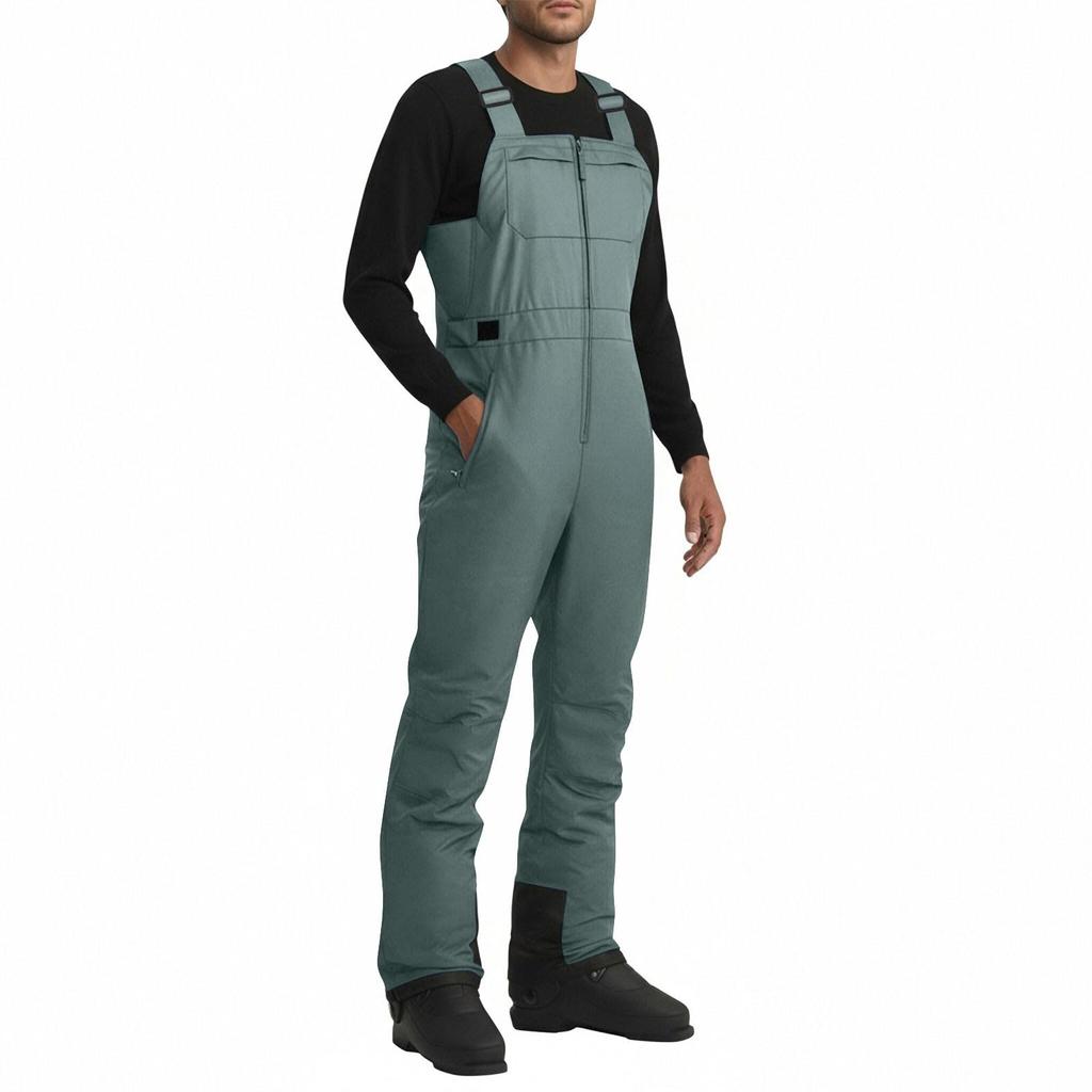 Damen Skihose Gefüttert Ski Latzhose Snowboardhose Verstellbarer Schultergurt Schneeanzug