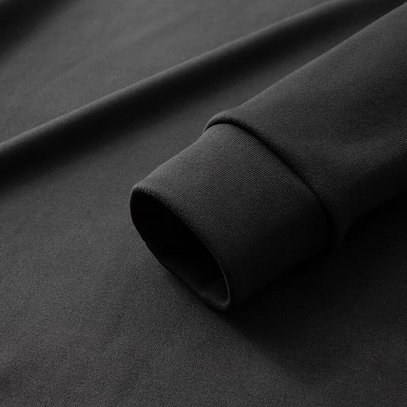 Dibinzhe Men's Plus Size New Chinese Style Zipper Stand Collar Loose Fit Long Sleeve Sweatshirt