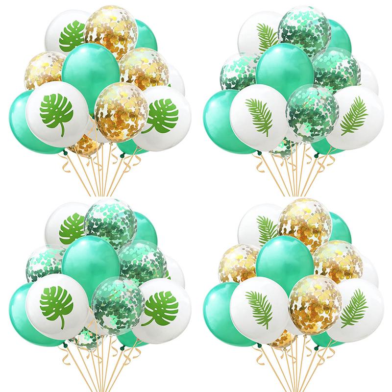 Artificial Tropical Palm Leaves Plant Hawaiian Luau Aloha Summer Jungle Theme Party Decoration Wedding Birthday Home Table Decor