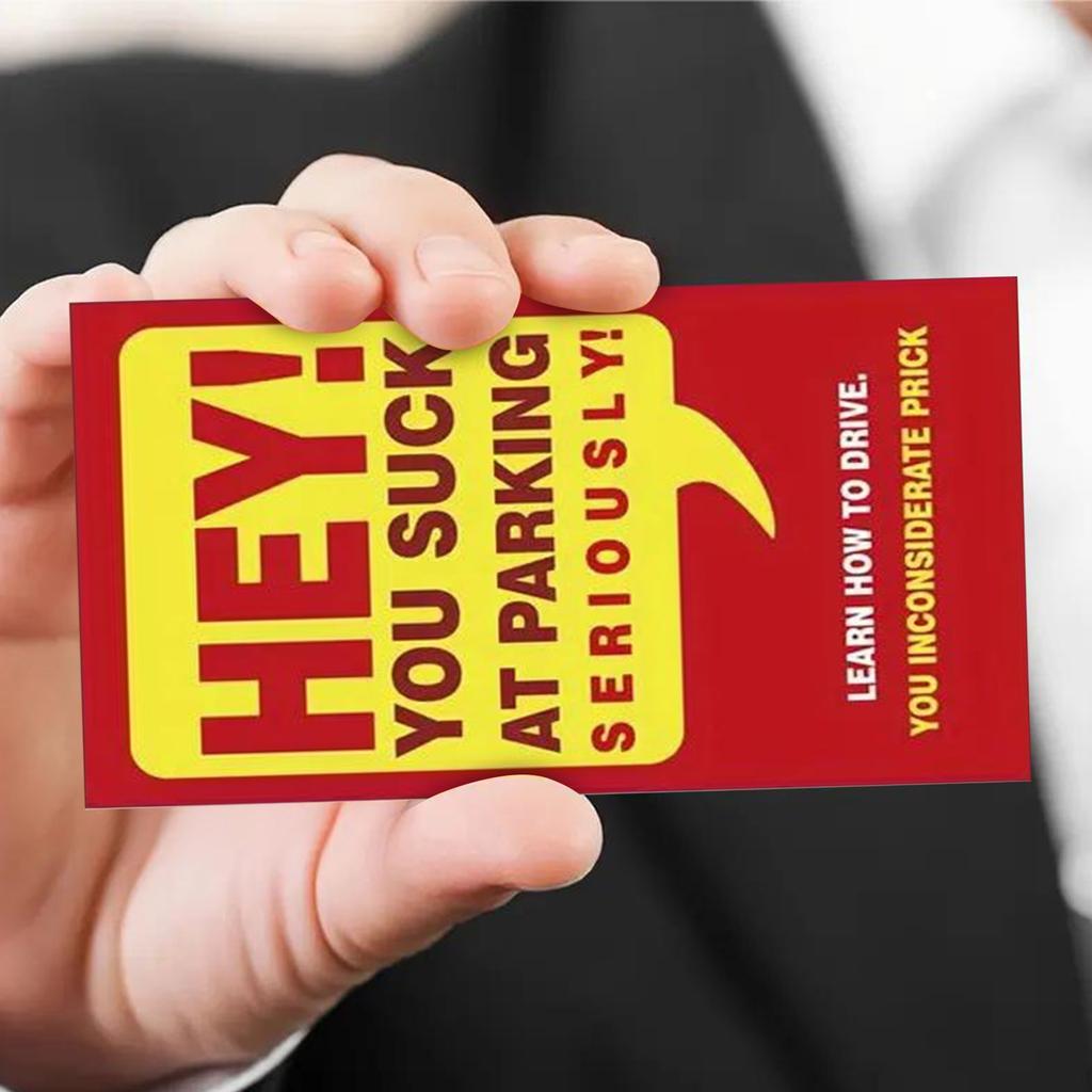 50pcs Bad Parking Cards Funny Parking Violation Cards, There Are Multiple Reasons For Violations, Hilarious Bad Parking Cards