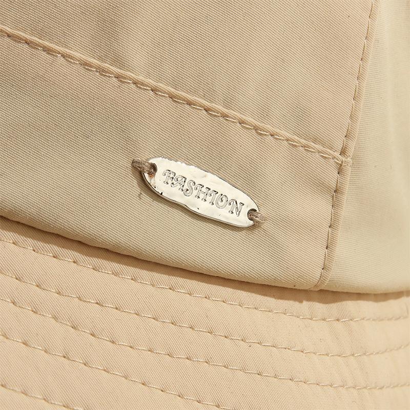 Spring and summer light outdoor UV protection large brim bow bucket hat women