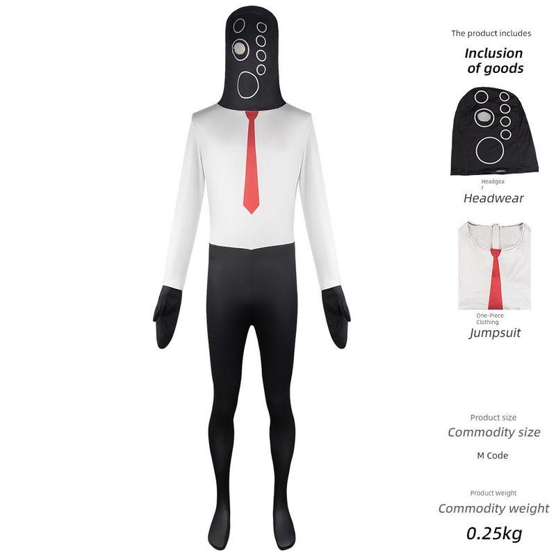 Halloween Jumpsuit Skibiditoilet Tv Man Game Cosplay Costume Toilet Man Monitor Man Jumpsuit Big Speaker Jumpsuit S