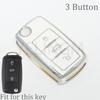 2/3 Buttons Tpu Car Key Case For Vw Volkswagen Mk4 Bora Golf 4 5 6 Jetta Passat Polo Bora Touran Skoda Seat Tpu Cover Shell Fob