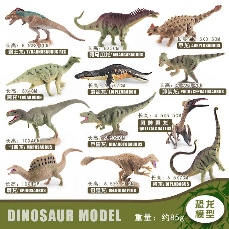 Detailed Mini Dinosaur Statues Triceratops Stegosaurus Velociraptor Pterosaur For Collection