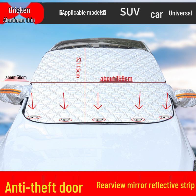 Magnetic Car Sunshade & Snow Cover: Dustproof, Heat Insulation, Sun Protection