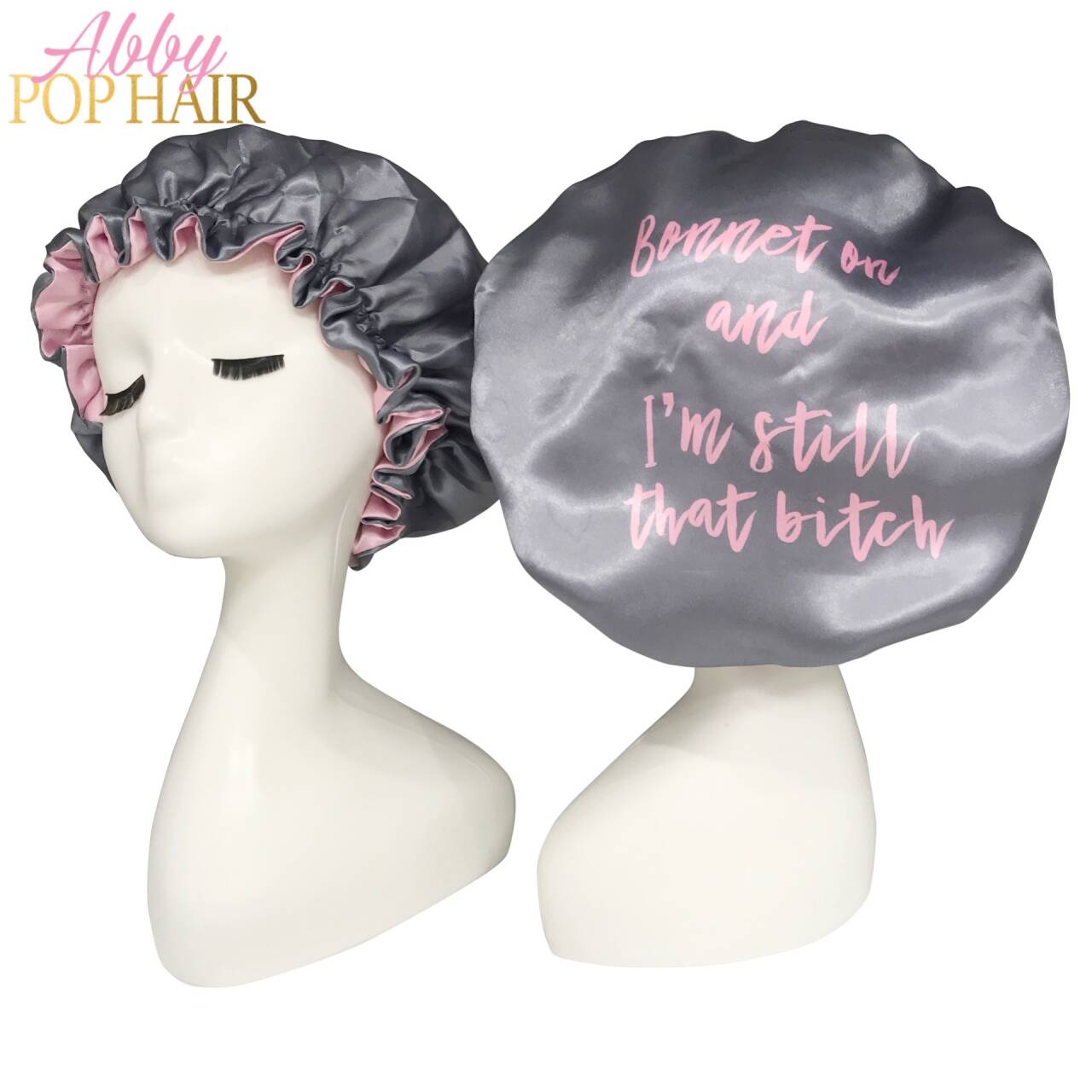 Wholesale Satin Silk Bonnet Reversible Double Layer Bonnet Customize Hair Bonnets