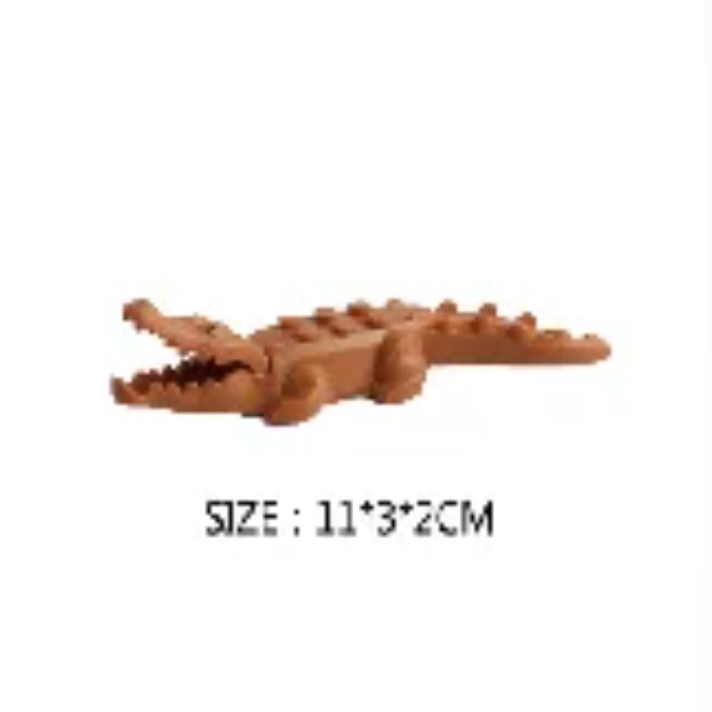 Animal Building Blocks City Small Large Ornaments Panda Dog Sheep Pig Cow Zoo Deer Mount Crocodile Tiger Wolf Eagle Boy Gift Toy