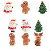 6x Christmas Cake Topper Santa Reindeer Decorations Multipurpose Creative with Xmas Tree