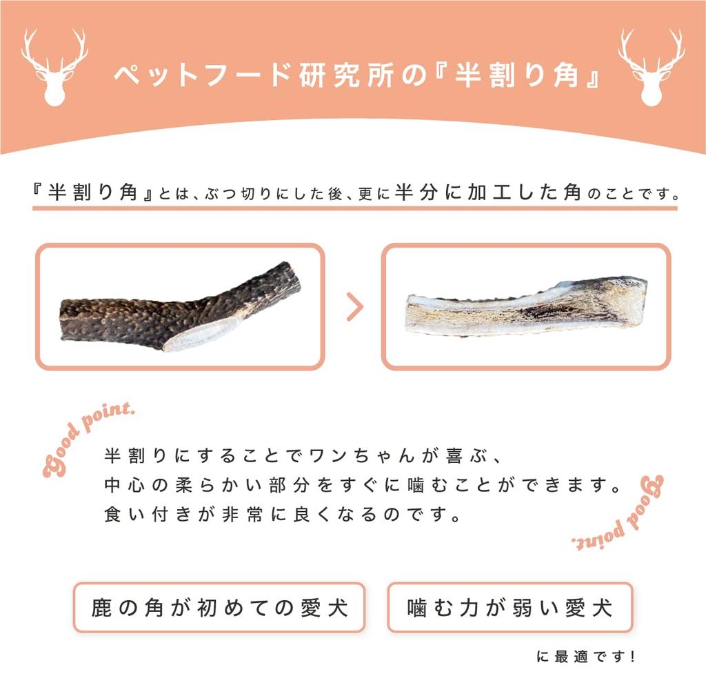 Pet Food Research Institute Deer Small Medium Large Heat Dog Chew Domestic Deer Toothpaste Dental Half Split Set of 2 for Large [Domestic,